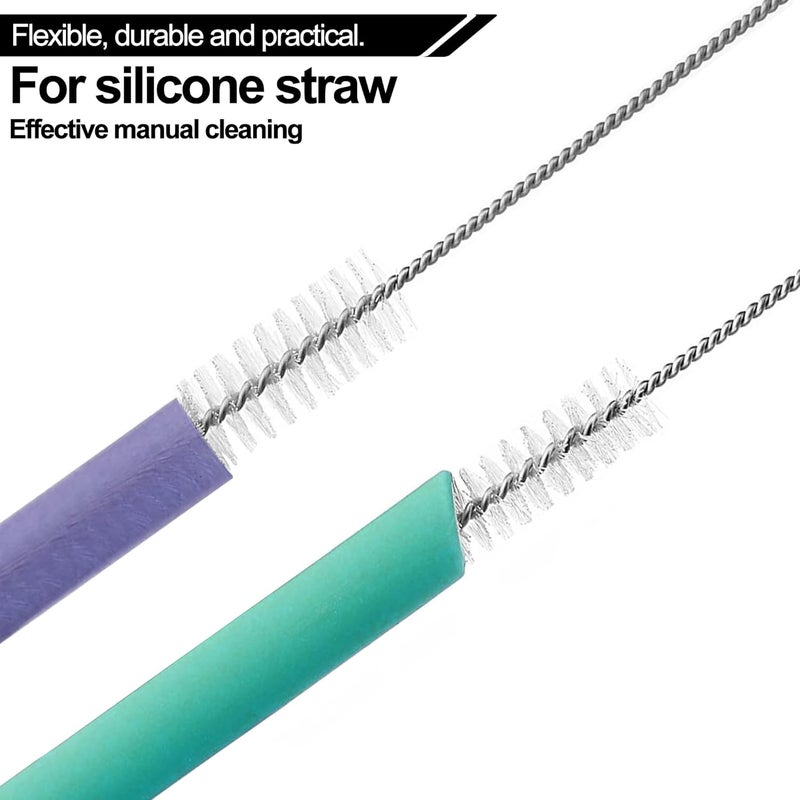 KEUYE Stanley Straw Cleaner Brush, Reusable Extra Long for 40/30/20 oz Stanley Mug, 10mm Wide Drinking Straws Cleaning Brush for Sippy Cup, Water Bottle and Tubes (5Pcs) - Image 2